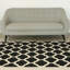 Tapis noir / blanc tissé à la main Edenboro