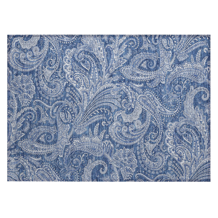 Fareham Flatweave Washable Paisley Indoor / Outdoor Rug