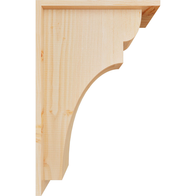 Yorkshire Yorktown avec plaque arrière, H 22 po x l 7,5 po x P 14 po, Sapin de Douglas, Lisse