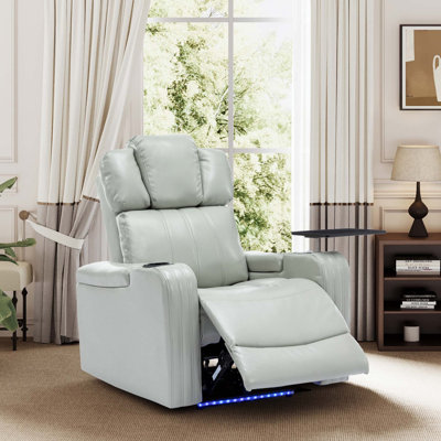 Fauteuil inclinable en cuir Ghida