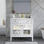 Meuble-lavabo autoportant avec tablette de rangement-1993874141