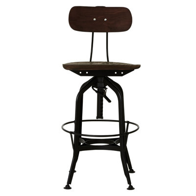 Shawmut Solid Wood Adjustable Height Bar Stool