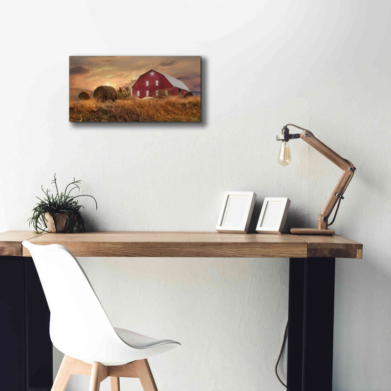 «Bedford County Sunset» par Lori Deiter, art mural sur toile, H 12 po x l 24 po x P 0,75 po