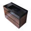 36 po W Meuble-lavabo mural simple avec lavabo noir-106950563