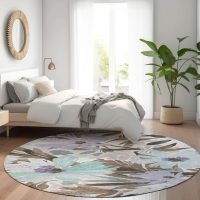 Machine Washable Indoor/Outdoor Claudian ACN1486 Taupe Rug