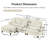 Mid Century Modular 3-Seater Sectional Sofa With Flared Arms, Removable Skirt & Movable Ottoman – Chenille Fabric Couch For Living Room-1743287211