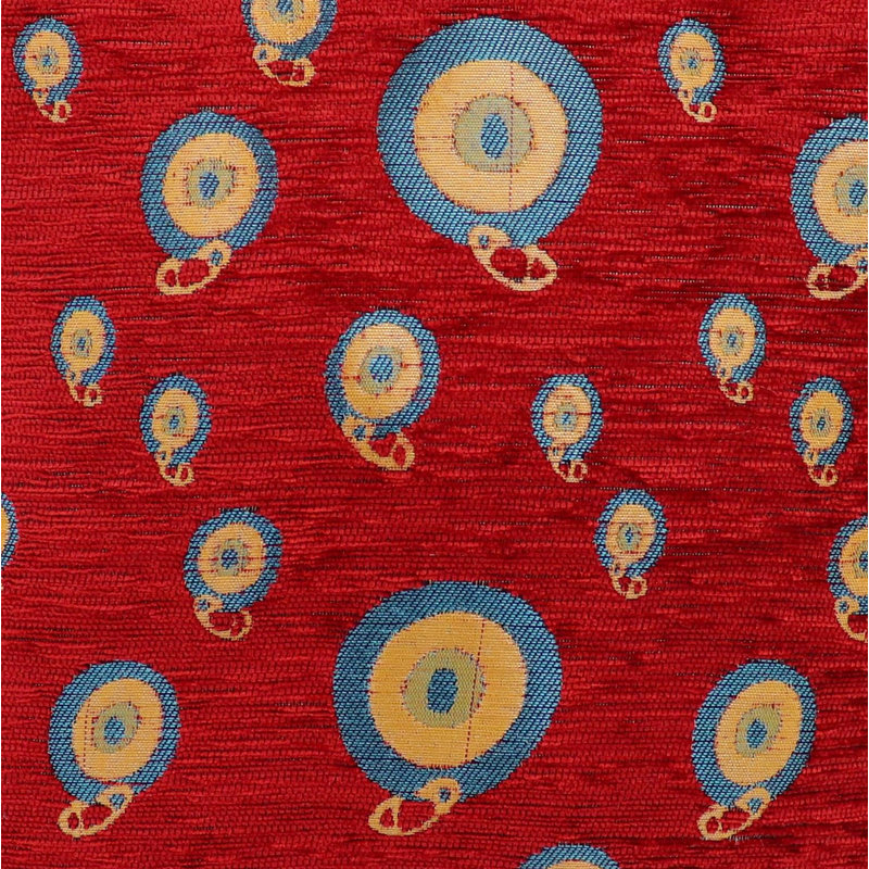 Southwestern Pillows Tassels Chenille Reversible Throw Pillow, Red