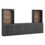 Ensemble de meuble télé 6 pièces Jagger Series 1C2H, ébène-1614125048