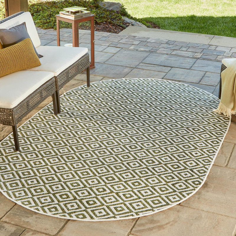 Jill Zarin Costa Rica Indoor/Outdoor Rug, Oval 5'3" x 8'