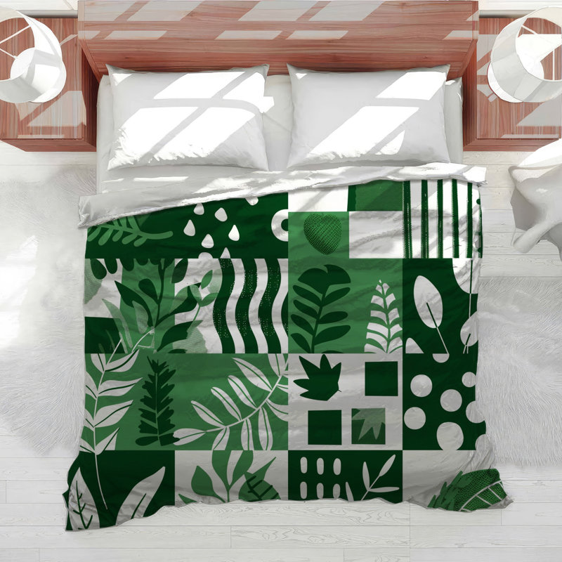 Leaves Bedding Nature Comforter Tropical, King Comforter