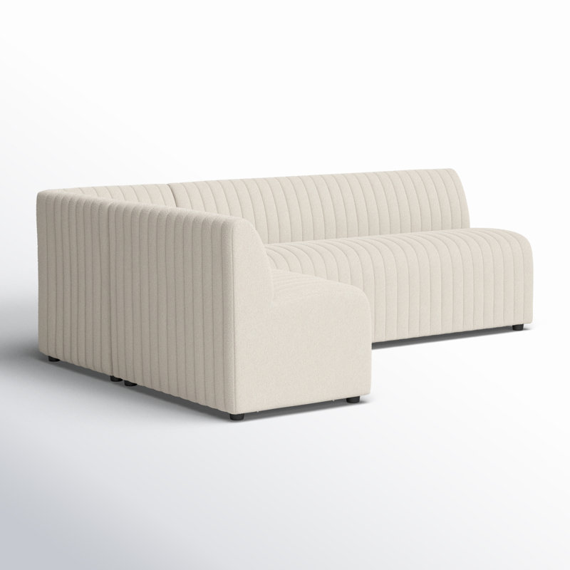 Augustine Modular Sectional, 31.5" H x 100" W x 66.5" D, Capri Oatmeal Polyester