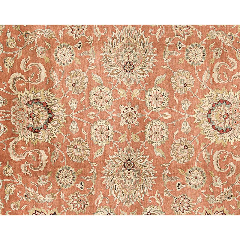 Tapis rouille et ivoire noué à la main de haute qualité