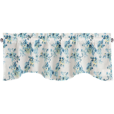 Brandin Cotton Floral Scalloped Window Valance