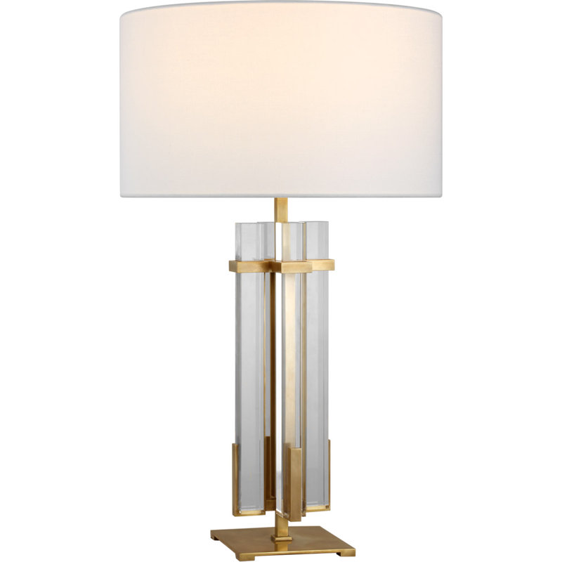 Ian K. Fowler Malik Large Table Lamp, Antique Brass/Crystal