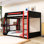 Full Over Full Wooden Bunk Bed With Light Strip, Charging Ports And Desk