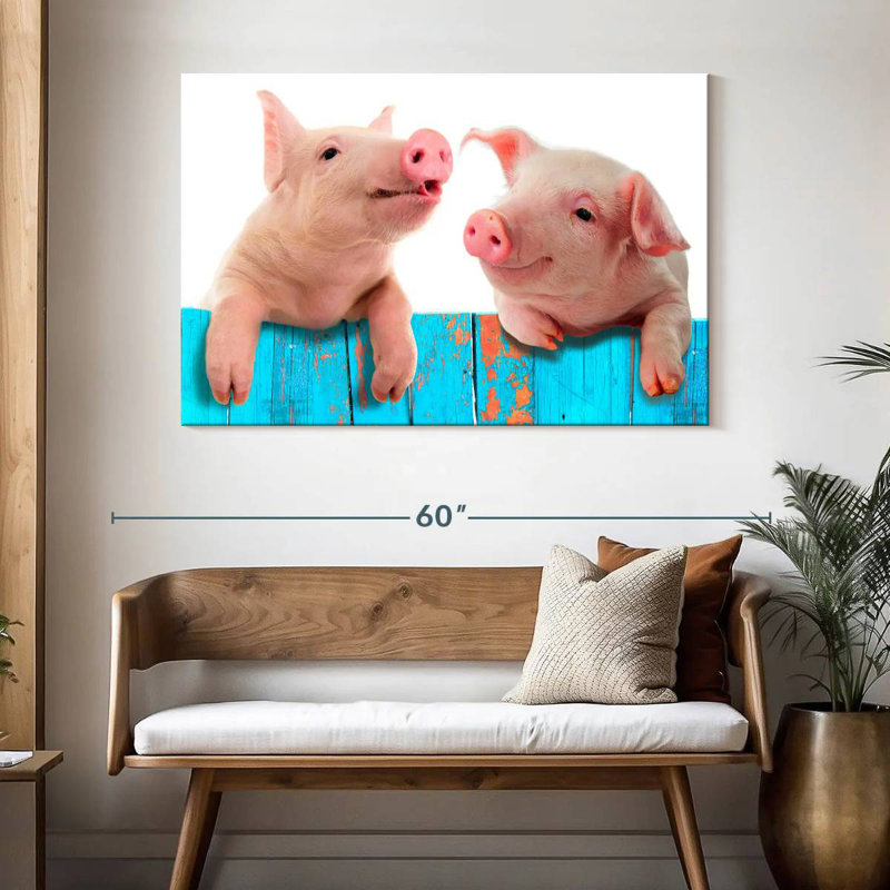 Fence Pigs, 32" H x 48" W