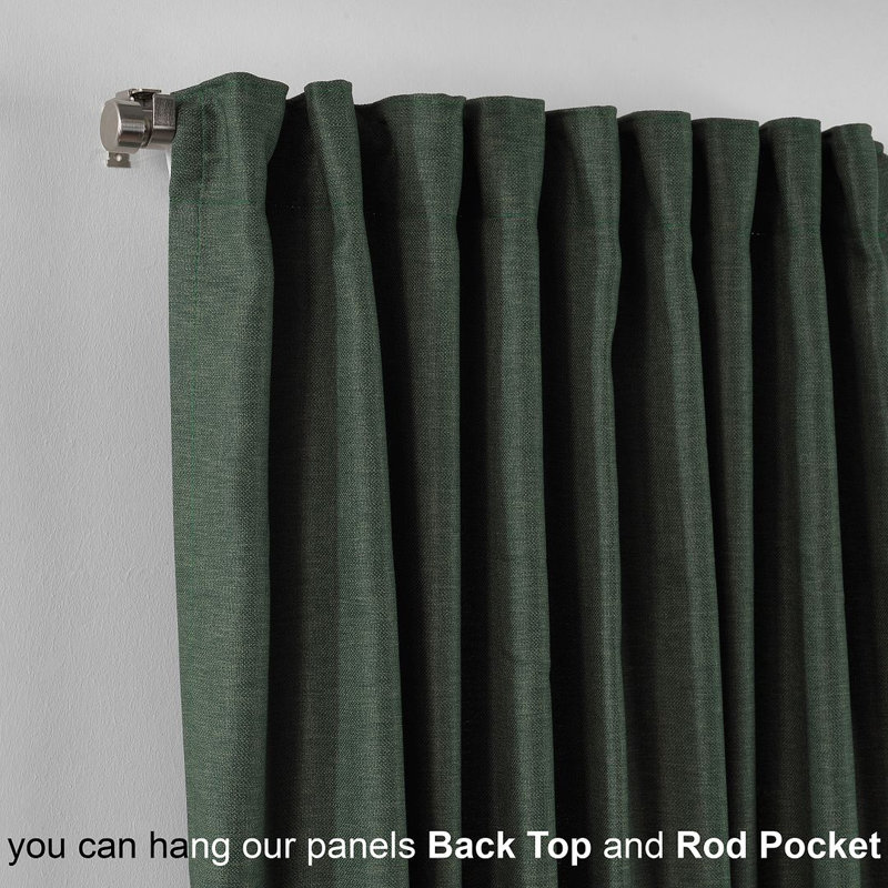 Extra Wide & Extra Long Custom Made Decorative Single Panel, Dark Green, 52" W x 263" L