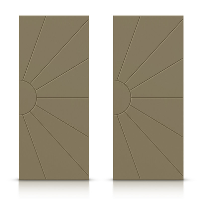Portes de placard coulissantes à panneaux, Vert olive, 48 po x 84 po