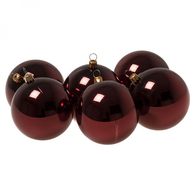 8cm Bauble, Burgundy