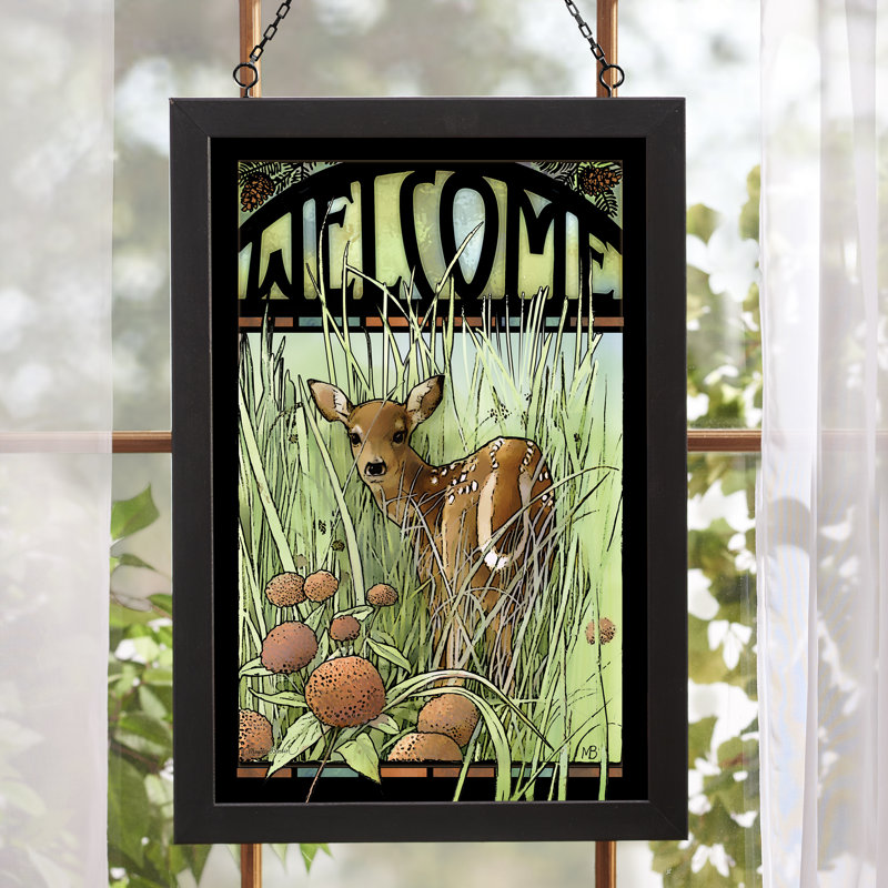 Panneau de fenêtre welcome fawn