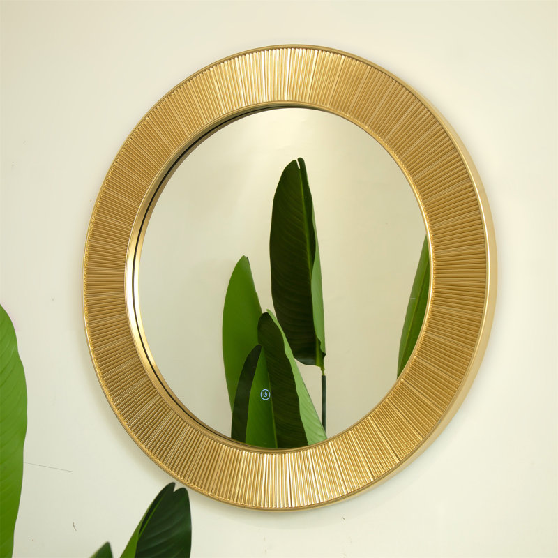 Miroir Cyclis 31 po, Doré/argent
