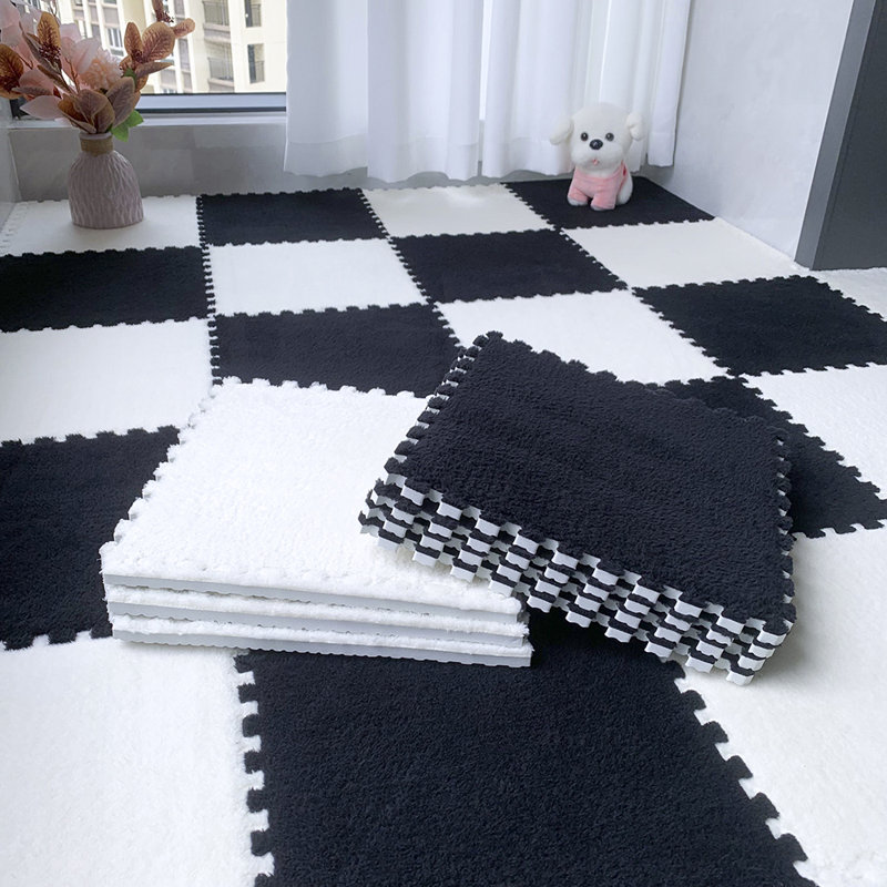 Square Felt Machine Tufted 30cm X 30cm Area Rug Set