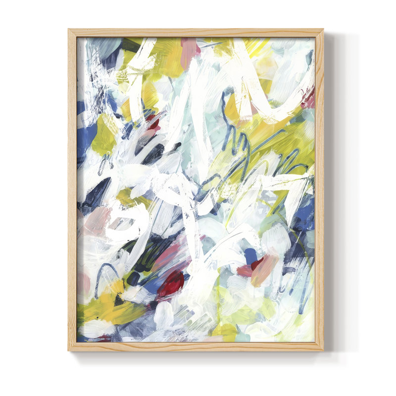 Impression sur cadre Color Color II - bois massif, Naturel, H 11 po x l 9 po