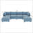Clareville Modular Storage Sectional Sofa-863495815-863495865