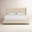 Lit tapissier capitonné standard à profil bas Kaster-560823568-560823569