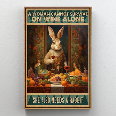 Elle a aussi besoin d'un lapin - 1 pièce Rectangle Graphi
