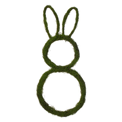 Vickerman 26"H x 12"W Bunny Outline Wreath. Made of natural twigs with a hint of artificial moss.