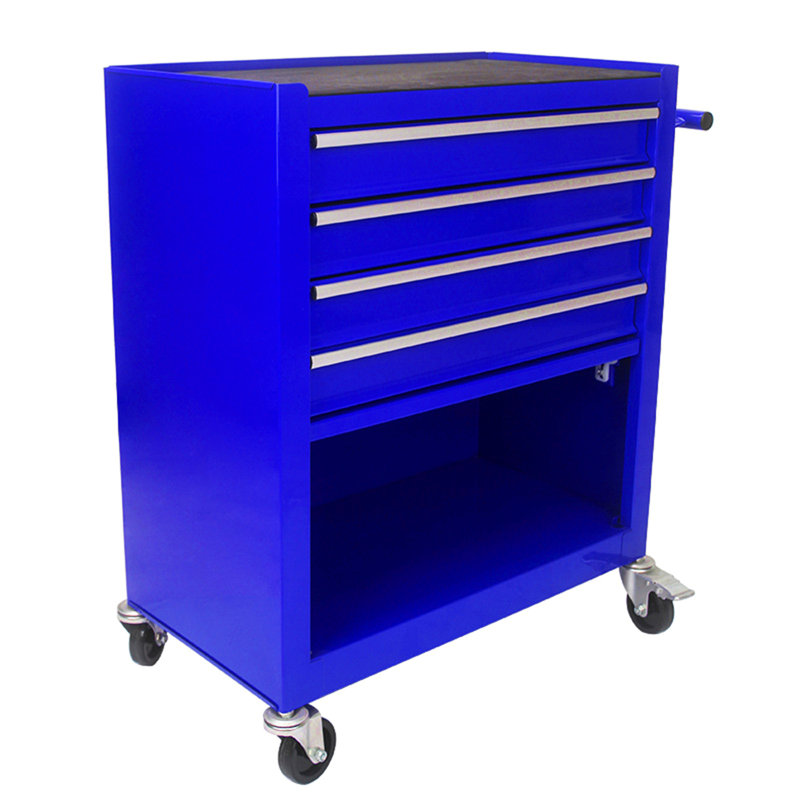 Chariot à outils multifonctionnel avec 4 roulettes, Bleu