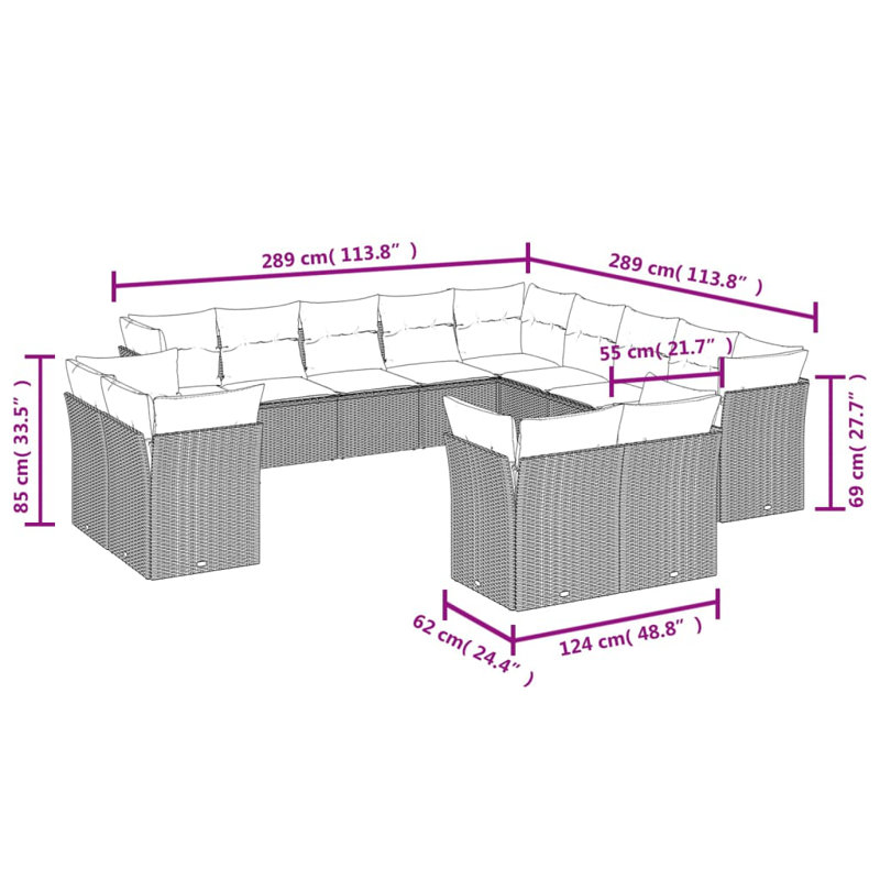 Vidaxl Garden Sofa Set