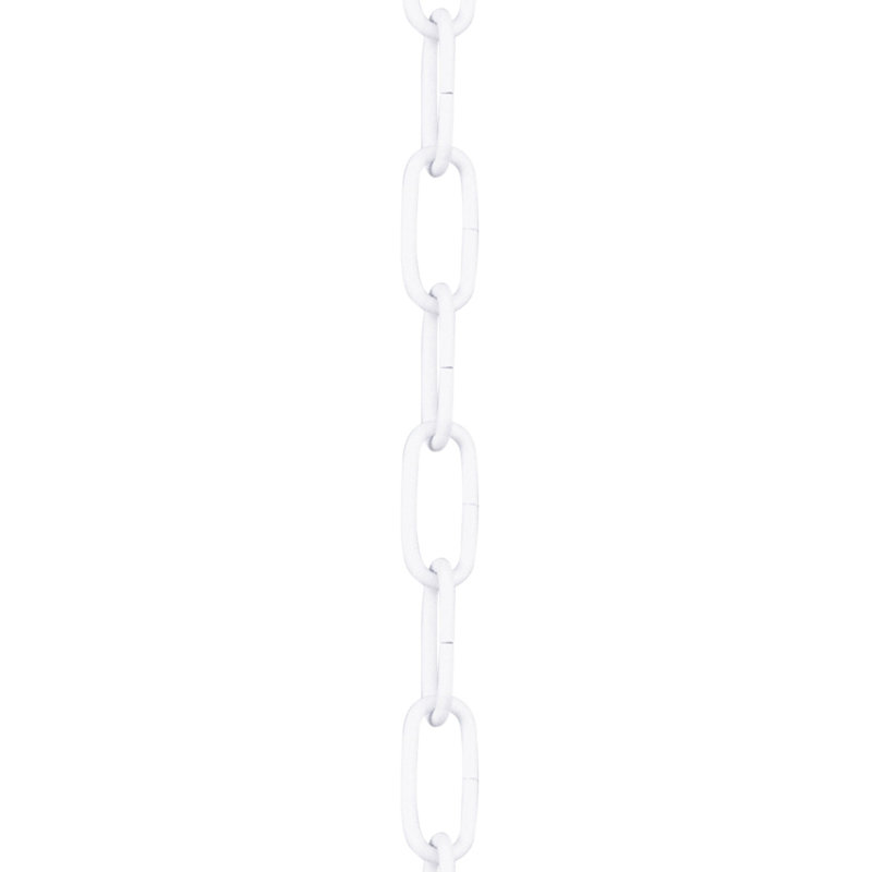 White Steel Decorative Chain for Lighting Fixtures, 36 inches