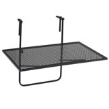 Balcony Railing Table With Adjustable Hooks Hanging Folding Deck Table Plant Stand