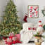 Arbre de Noël 7,5 pi pleine forme avec 850 lumières UL - branches mixtes PE / PVC, 2441 pointes, base large pour les espaces spacieux, structure à charnières, support en métal stable-1941320302