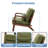 Upholstered Linen Blend Accent Chair with Wooden Legs and Lumbar Pillow-1193044491