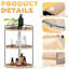 Organisateur de comptoir de salle de bain 2 pièces, organisateur de salle de bain rustique à 3 niveaux, plateau de rangement en bois pour meuble-lavabo, cuisine, chambre à coucher
