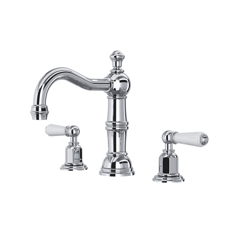 Edwardian™ Widespread Bathroom Faucet with Drain Assembly, Polished Chrome, Lever