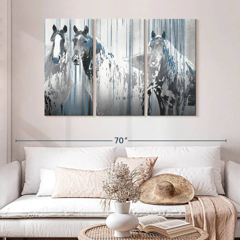 Three's Company Horse, 32" H x 50" W