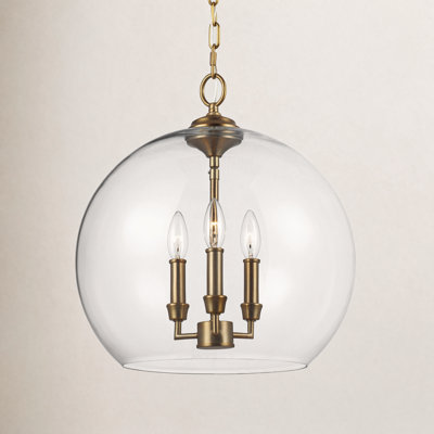 Vermilion 3-Light Dimmable Globe Pendant 