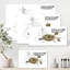 Anémone Bouquet de fleurs avec branches d'eucalyptus I - Peinture sur toile-59916955-59916961