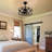 20" Industrial Caged Ceiling Fan Black  Caged Light Fixture
