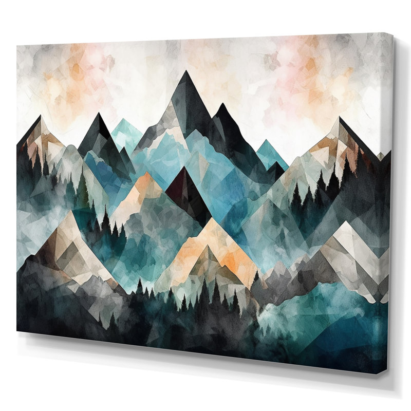 Minimalisme Winter Mountains III - impression, Toile tendue, H 12 po x l 20 po
