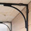 Hammer & Tongs - Curved Iron Shelf Bracket - D205mm - Black