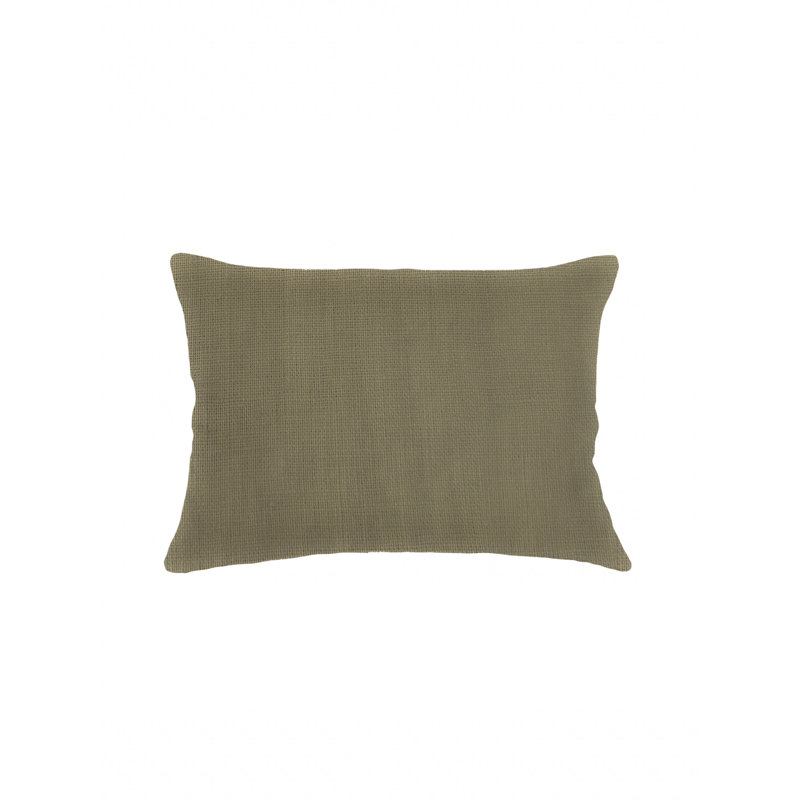 Linen Rectangle Pillow Cover & Insert, Olive Green