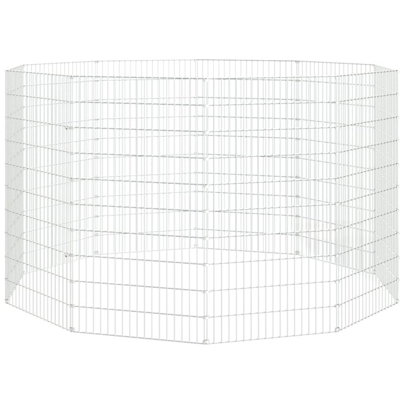 Dehaven Free Range Animal Enclosure 10-Panel 54x80 cm Galvanised Iron, 100cm H x 54cm W