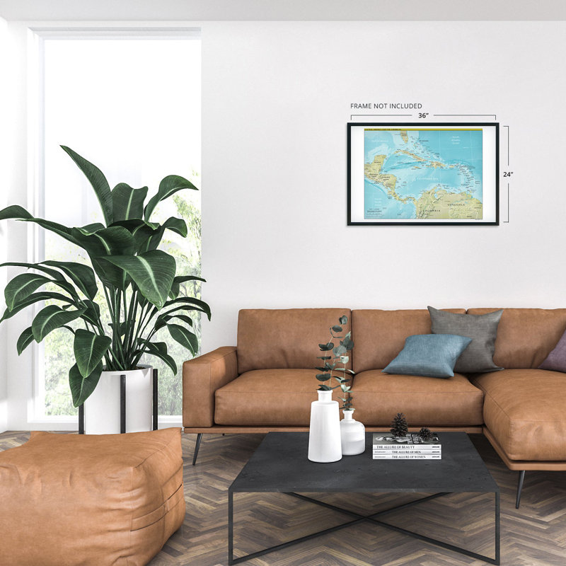 " 2021 Central America Map ",  24" H x 36" W 