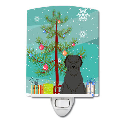 Éclairage de nuit en céramique et arbre de noël beagle