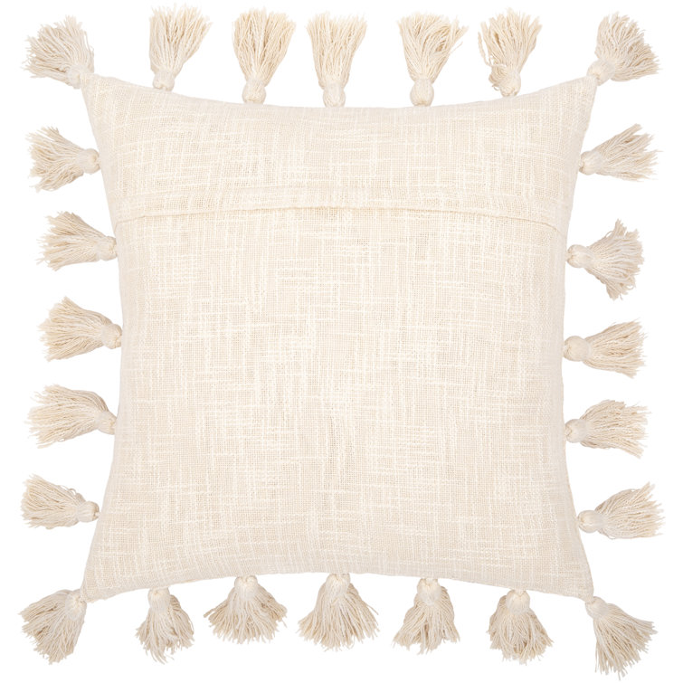 Mistana Hartwell Boho Tassel Fringed Cotton Throw Pillow